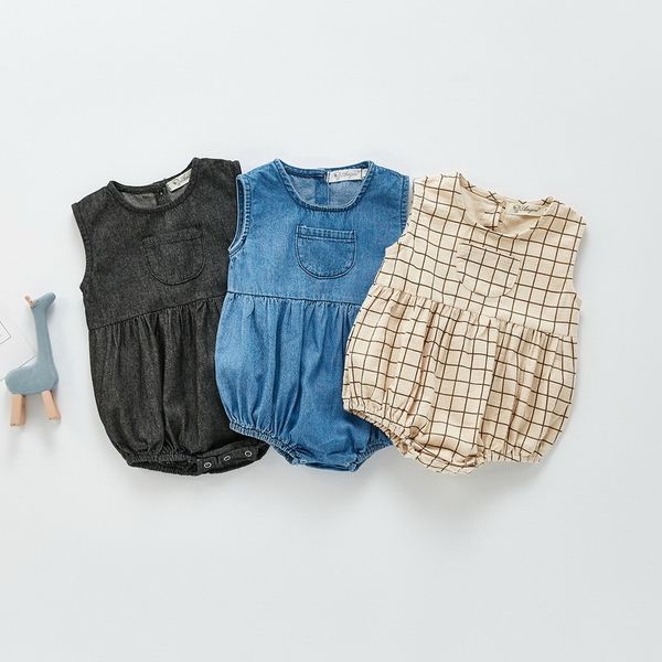 rompers summer baby girl bodysuit solid color sleeveless pocket jumpsuit born cute style kids clothes e07 wivt, Blue
rompers summer baby girl bodysuit solid color sleeveless pocket jumpsuit born cute style kids clothes e07 wivt, Blue