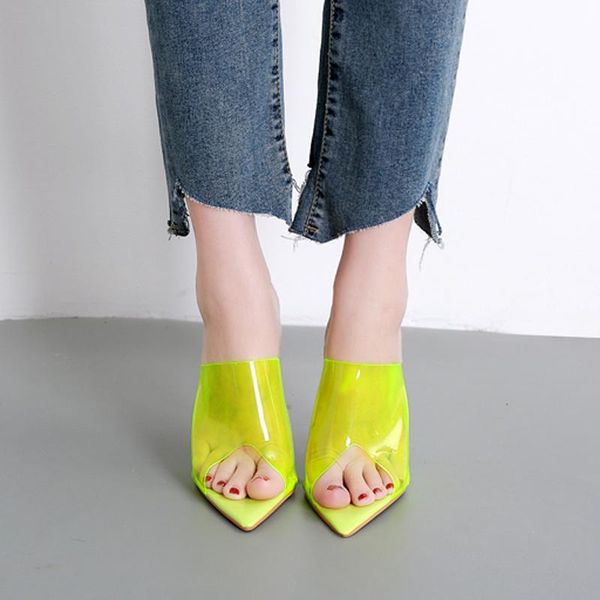 sandals 2021 outside women's high heels peep toe shoes woman summer transparent pvc thin heel pointed slippers ws1798, Black
sandals 2021 outside women's high heels peep toe shoes woman summer transparent pvc thin heel pointed slippers ws1798, Black