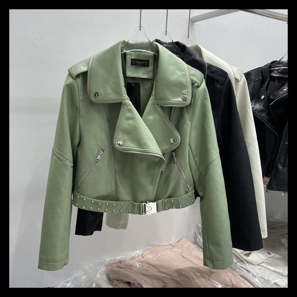 women's leather & faux spring fall fashion street pu short rivet belt motorcycle jacket womens long-sleeved zipper black 2021 -40
women's leather & faux spring fall fashion street pu short rivet belt motorcycle jacket womens long-sleeved zipper black 2021 -40