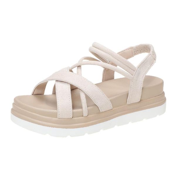 fashion open-toe women's sandals solid color simple cross vamp trend casual thick-soled outer wear, Black
fashion open-toe women's sandals solid color simple cross vamp trend casual thick-soled outer wear, Black