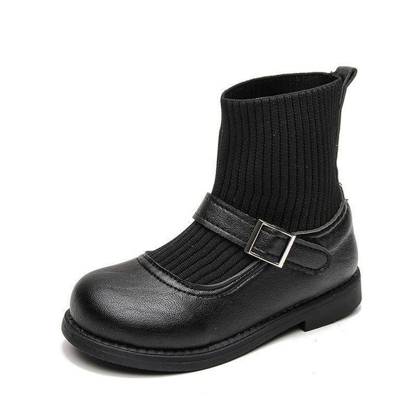 boots girls 2021 autumn children' short knitting socks fashion retro student leather shoes winter ankle, Black;grey
boots girls 2021 autumn children' short knitting socks fashion retro student leather shoes winter ankle, Black;grey