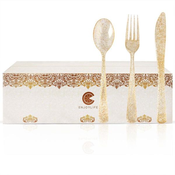 set of 36pcs disposable cutlery glittering utensils wedding party tableware (cutter fork spoon for each 12pcs) spoons
set of 36pcs disposable cutlery glittering utensils wedding party tableware (cutter fork spoon for each 12pcs) spoons