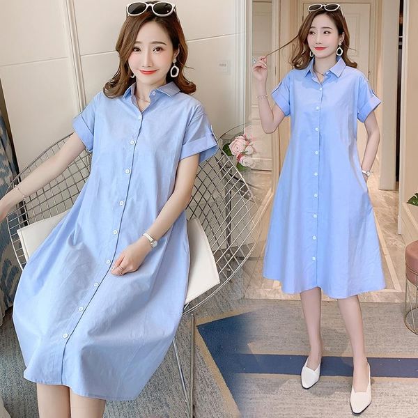 4792# maternity clothes turn down collar plain nursing dress summer cotton stylish pregnant women mom dresses, White
4792# maternity clothes turn down collar plain nursing dress summer cotton stylish pregnant women mom dresses, White