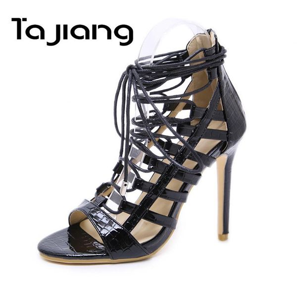 ta jiang peep toe women high heels summer gladiator sandals classic narrow band ladies dress thick shoes woman, Black
ta jiang peep toe women high heels summer gladiator sandals classic narrow band ladies dress thick shoes woman, Black