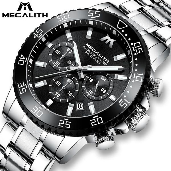 design men watch megalith brand stainless steel waterproof luminous sports business quartz watches 8218 wristwatches, Slivery;brown
design men watch megalith brand stainless steel waterproof luminous sports business quartz watches 8218 wristwatches, Slivery;brown