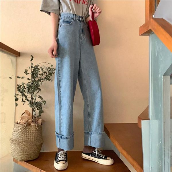 casual loose jeans woman high waist straight wide leg long pants korean style streetwear baggy denim trousers plus size women's, Blue
casual loose jeans woman high waist straight wide leg long pants korean style streetwear baggy denim trousers plus size women's, Blue