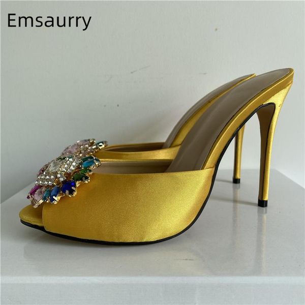 sandals luxury satin stiletto heel women's peep toe slingbacks colorful rhinestone buckle decor mules for girls, Black
sandals luxury satin stiletto heel women's peep toe slingbacks colorful rhinestone buckle decor mules for girls, Black