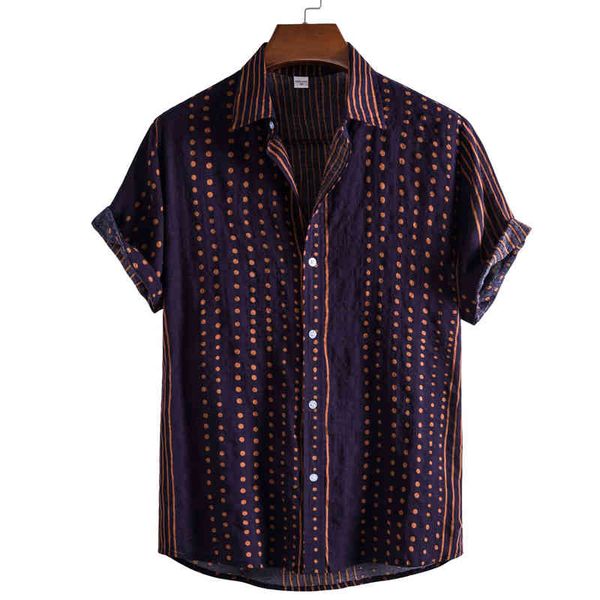 dot print shirts men short sleeve casual mens aloha shirt beach holiday hawaiian camisas summer oversized striped camisa 210524, White;black
dot print shirts men short sleeve casual mens aloha shirt beach holiday hawaiian camisas summer oversized striped camisa 210524, White;black