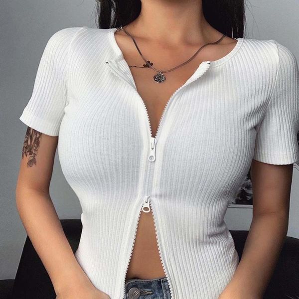 women's t-shirt e-girl white black cardigan fashion crop y2k american streetwear double zipper sweater knitted tight short
women's t-shirt e-girl white black cardigan fashion crop y2k american streetwear double zipper sweater knitted tight short