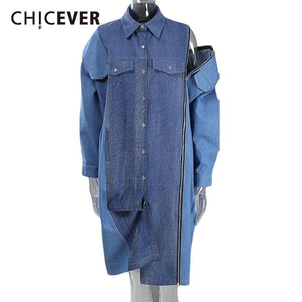 casual dresses chicever high street straight dress for women lapel collar long sleeve single breasted patchwork zipper mid females 2021, Black;gray
casual dresses chicever high street straight dress for women lapel collar long sleeve single breasted patchwork zipper mid females 2021, Black;gray