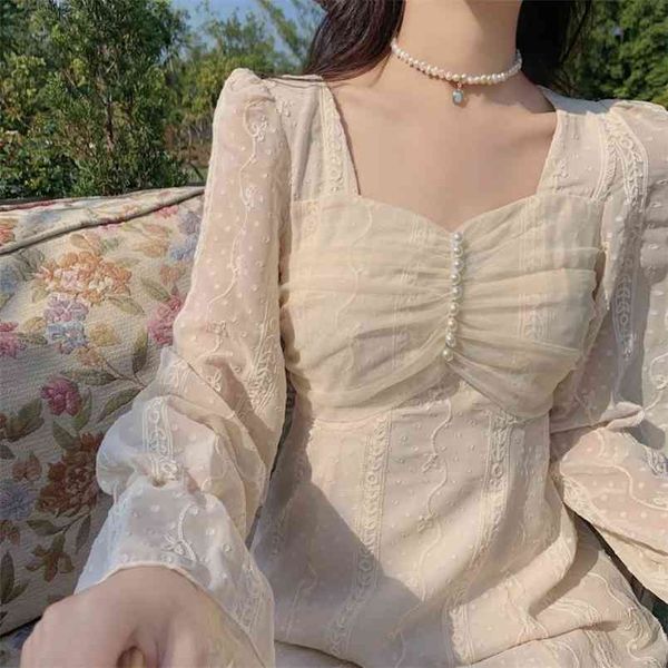 vintage women elegant chiffon fairy dress french spring sweet puff long sleeve high waist casual slim party females 210519, Black;gray
vintage women elegant chiffon fairy dress french spring sweet puff long sleeve high waist casual slim party females 210519, Black;gray