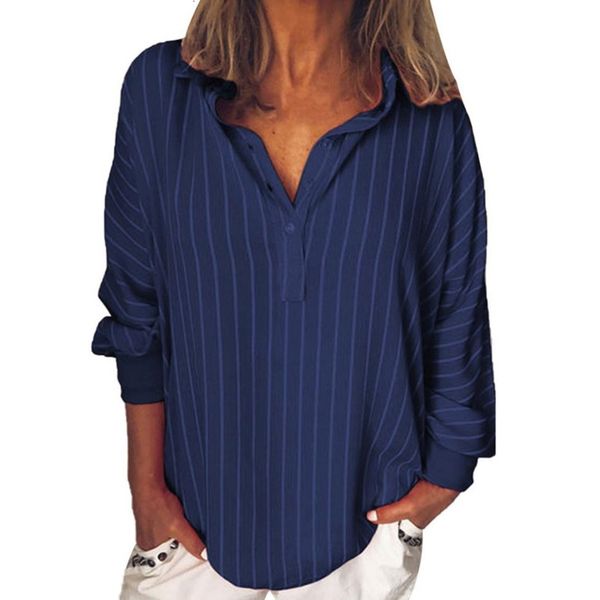 women's knits & tees women fashion summer blouses stripe loose casual striped button lapel girls long sleeve shirt blouse plu, White
women's knits & tees women fashion summer blouses stripe loose casual striped button lapel girls long sleeve shirt blouse plu, White