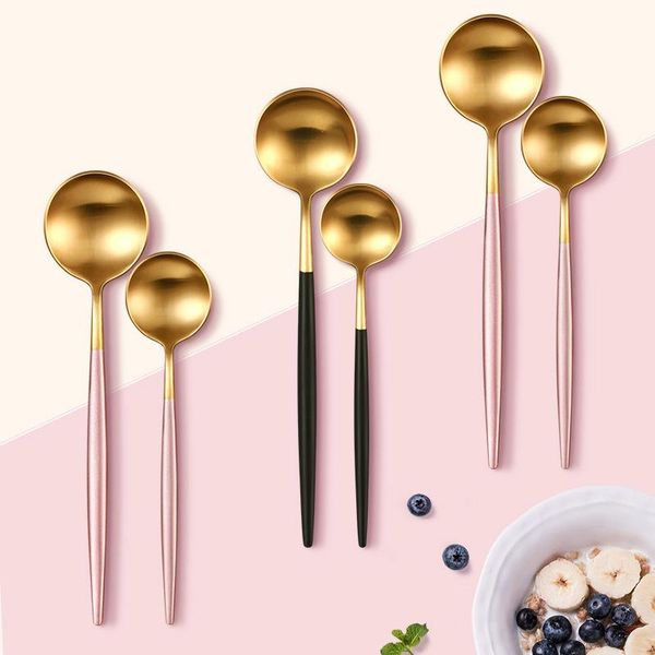 spoons stainless steel spoon european creative children coffee long handle stirring dessert rose gold
spoons stainless steel spoon european creative children coffee long handle stirring dessert rose gold