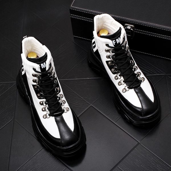 british canvas shoes martin boots men autumn personality fashion casual shoes high-tooling winter tide hip-hop high sport loafers n44, Black
british canvas shoes martin boots men autumn personality fashion casual shoes high-tooling winter tide hip-hop high sport loafers n44, Black