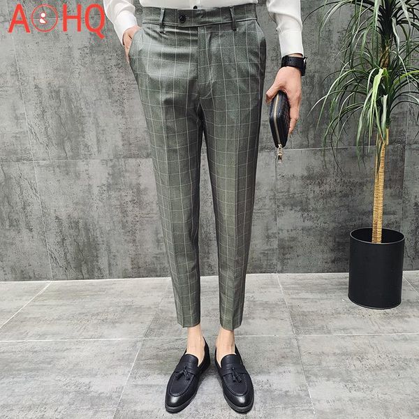 men's suits & blazers british style dress suit pant man 2021 plaid men brand gentlemen business casual work trousers, White;black
men's suits & blazers british style dress suit pant man 2021 plaid men brand gentlemen business casual work trousers, White;black