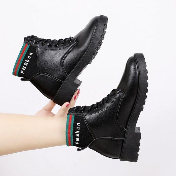 boots women motorcycle shoes platform ankle lace-up leather high heels snow, Black
boots women motorcycle shoes platform ankle lace-up leather high heels snow, Black