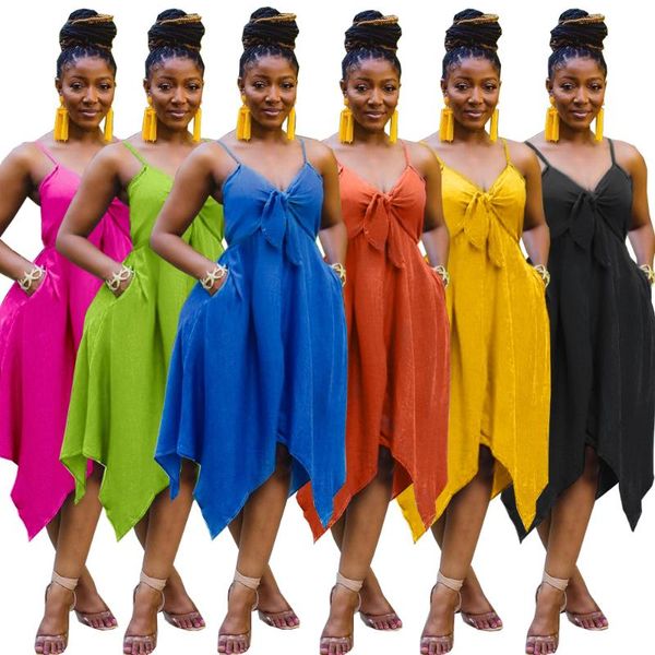 estenala women spaghetti strap tie up front v neck dress elegant pocket design summer work casual dresses, Black;gray
estenala women spaghetti strap tie up front v neck dress elegant pocket design summer work casual dresses, Black;gray