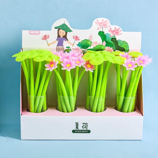 gel pens 48 pcs/lot creative lotus pen cute 0.5 mm signature promotional gift stationery school supplies
gel pens 48 pcs/lot creative lotus pen cute 0.5 mm signature promotional gift stationery school supplies