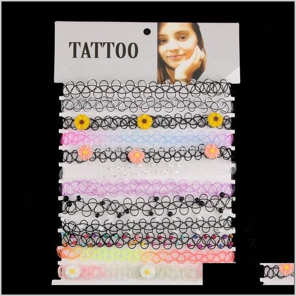 necklaces & pendants jewelry12pcs/set fish line tattoo rainbow chokers vintage flower girls stretch gothic punk elastic collares women jewel, Golden;silver
necklaces & pendants jewelry12pcs/set fish line tattoo rainbow chokers vintage flower girls stretch gothic punk elastic collares women jewel, Golden;silver