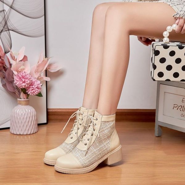 boots 2021 fashion short female women shoes pu leather round toe lace up medium heels girls ankle beige plus size 43, Black
boots 2021 fashion short female women shoes pu leather round toe lace up medium heels girls ankle beige plus size 43, Black