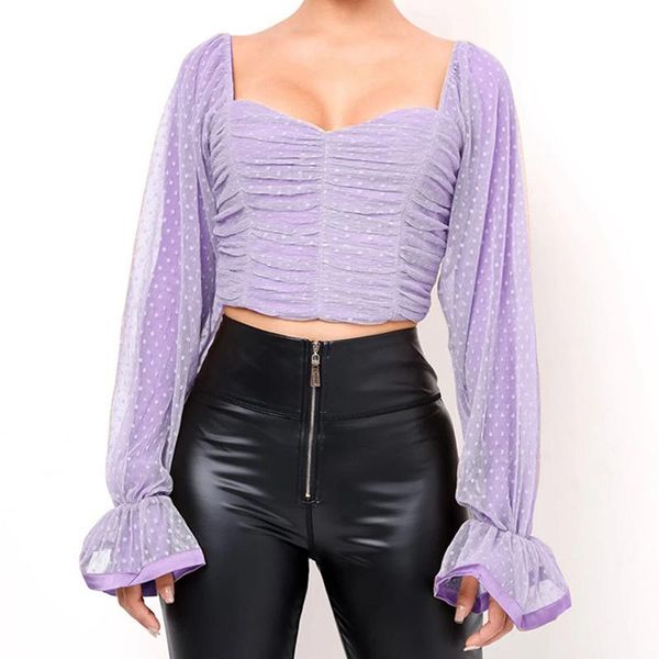 women's blouses & shirts polka dot blouse women mesh sweetheart neckline lantern sleeve ruched vintage shirt purple s, White
women's blouses & shirts polka dot blouse women mesh sweetheart neckline lantern sleeve ruched vintage shirt purple s, White