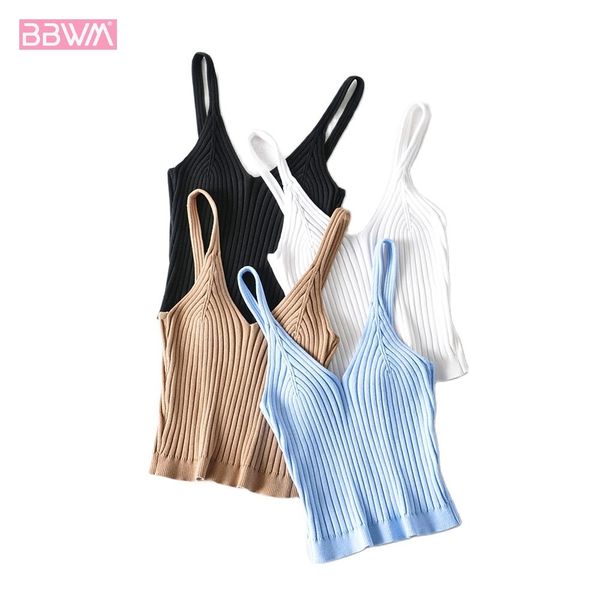 vintage women v-neck sleeveless thread knit camisole fashion halter short solid color t-shirt chic female 210507, White
vintage women v-neck sleeveless thread knit camisole fashion halter short solid color t-shirt chic female 210507, White