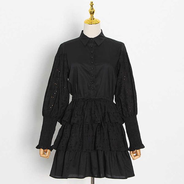 high street fashion spring runway dress women's hollow out embroidery cotton 210526, Black;gray
high street fashion spring runway dress women's hollow out embroidery cotton 210526, Black;gray