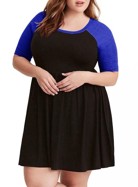 casual dresses imysty womens plus size raglan a-line crewneck swing skater dress, Black;gray
casual dresses imysty womens plus size raglan a-line crewneck swing skater dress, Black;gray