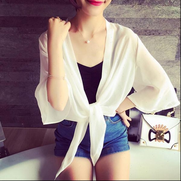 womenv short chiffon shawl wraps womens shirts summer beach sun uv protection cloth lady blouse bolero flapper elegant, White
womenv short chiffon shawl wraps womens shirts summer beach sun uv protection cloth lady blouse bolero flapper elegant, White