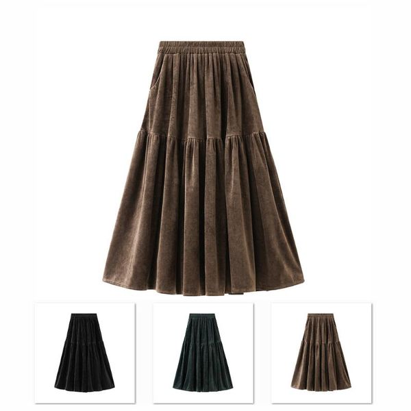 skirts spring autumn tide fashion female student woman winter the arts vintage corduroy midi splice girl a-line skirt, Black
skirts spring autumn tide fashion female student woman winter the arts vintage corduroy midi splice girl a-line skirt, Black