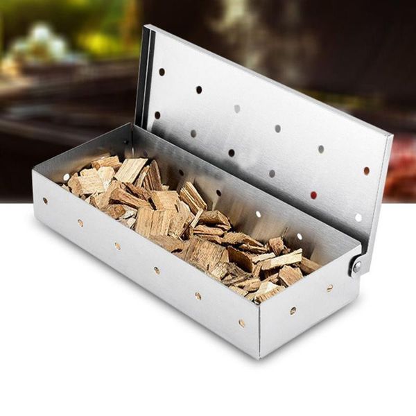 tools & accessories 1pc stainless steel barbecue smoker outdoor bbq smoke box food wood chips charcoal tool (silver)
tools & accessories 1pc stainless steel barbecue smoker outdoor bbq smoke box food wood chips charcoal tool (silver)