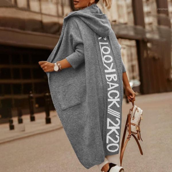 women's jackets ladies cardigan long sleeve knitted sweaters female hooded mid-length letter stitching sweater women 2021 autumn winter, Black;brown
women's jackets ladies cardigan long sleeve knitted sweaters female hooded mid-length letter stitching sweater women 2021 autumn winter, Black;brown
