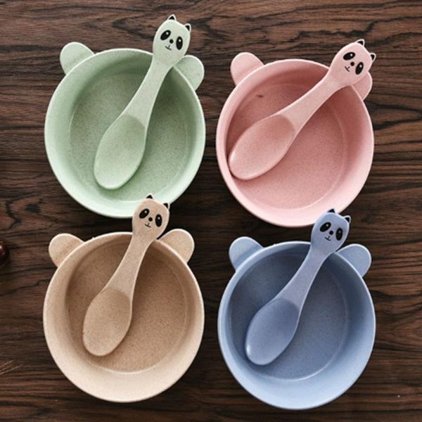 bowls 2pcs/set cartoon panda bowl spoon wheat straw eco-friendly kid training dinnerware set anti- plate baby tableware
bowls 2pcs/set cartoon panda bowl spoon wheat straw eco-friendly kid training dinnerware set anti- plate baby tableware