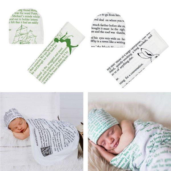born swaddling blanket creative storybook printed baby +hat 2pcs pography props blankets &
born swaddling blanket creative storybook printed baby +hat 2pcs pography props blankets &
