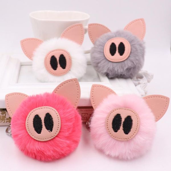 keychains cute pig car keychain for women backpack pendant pu leather hairball key chains female lovely soft plush animal accessories gift, Silver
keychains cute pig car keychain for women backpack pendant pu leather hairball key chains female lovely soft plush animal accessories gift, Silver