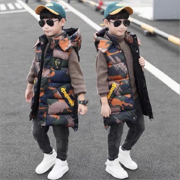 winter vest for boy 5-13y children hooded warm outerwear kids glossy coat sleeveless jacket padded long camouflage waistcoat, Camo
winter vest for boy 5-13y children hooded warm outerwear kids glossy coat sleeveless jacket padded long camouflage waistcoat, Camo