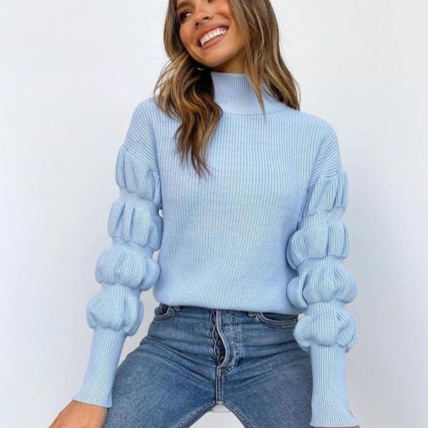 women's sweaters 2021 autumn winter ladies sweater fashion high neck long-sleeved ruffle casual loose soft purple blue turtleneck, White;black
women's sweaters 2021 autumn winter ladies sweater fashion high neck long-sleeved ruffle casual loose soft purple blue turtleneck, White;black