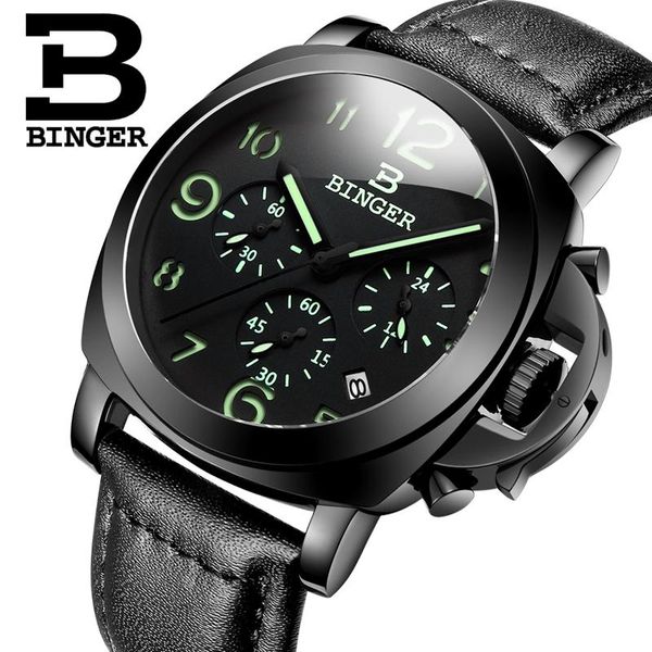 wristwatches genuine luxury binger brand men leather strap luminous waterproof sport chronograph calendar military watch large dial quartz, Slivery;brown
wristwatches genuine luxury binger brand men leather strap luminous waterproof sport chronograph calendar military watch large dial quartz, Slivery;brown