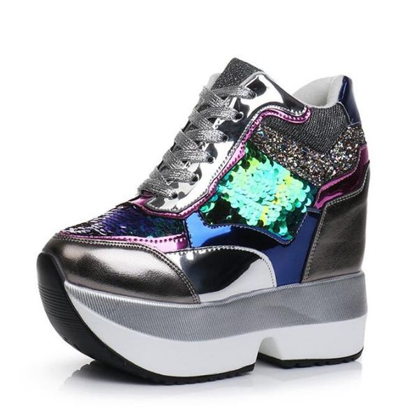 women high platform shoes 2021 breathable bling shoes women height increasing shoes 13 cm thick sole trainers women sneakers new
women high platform shoes 2021 breathable bling shoes women height increasing shoes 13 cm thick sole trainers women sneakers new