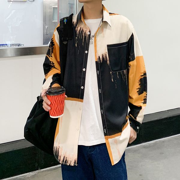 men's casual shirts ins fenggang style retro spring long-sleeved handsome korean couple jacket 27 9ib9, White;black
men's casual shirts ins fenggang style retro spring long-sleeved handsome korean couple jacket 27 9ib9, White;black