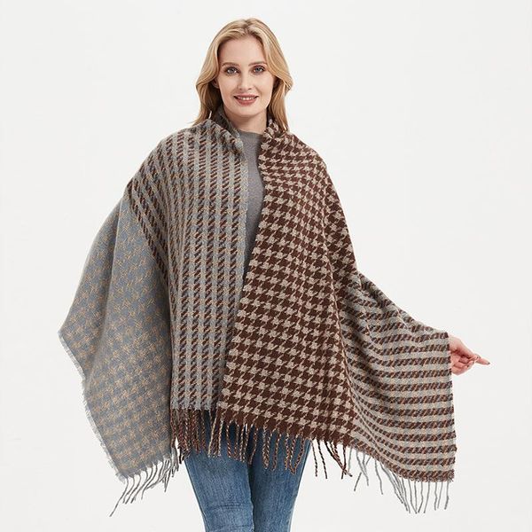 scarves imitation cashmere fashion women vintage houndstooth double sided winter scarf warm tassel female thick long wrap shawl present, Blue;gray
scarves imitation cashmere fashion women vintage houndstooth double sided winter scarf warm tassel female thick long wrap shawl present, Blue;gray