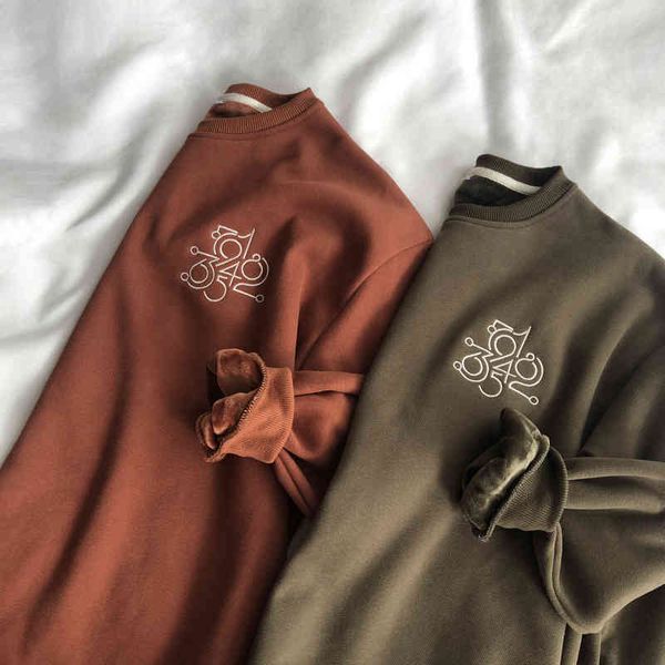 hoodies caramel / dark green digital embroidery plush thick sweater women's round neck loose casual warm autumn winter 21, Black
hoodies caramel / dark green digital embroidery plush thick sweater women's round neck loose casual warm autumn winter 21, Black