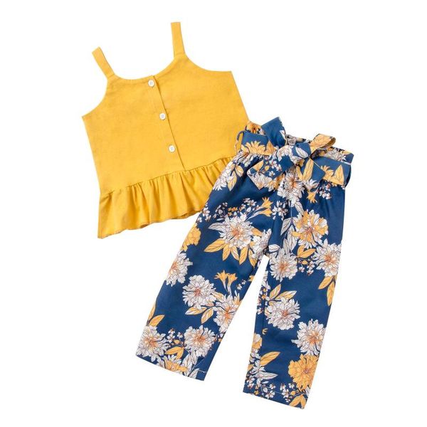 clothing sets 1-6y kid baby girls clothes summer ruffle sleeveless vest floral pants 2pcs outfits fashion, White
clothing sets 1-6y kid baby girls clothes summer ruffle sleeveless vest floral pants 2pcs outfits fashion, White