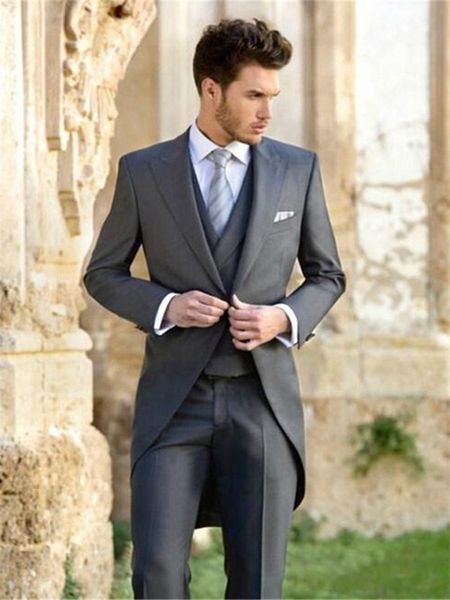 men's suits & blazers ly-rushed gray wedding for men three fine suit patties to spike a tailcoat button (jacket + pants vest), White;black
men's suits & blazers ly-rushed gray wedding for men three fine suit patties to spike a tailcoat button (jacket + pants vest), White;black