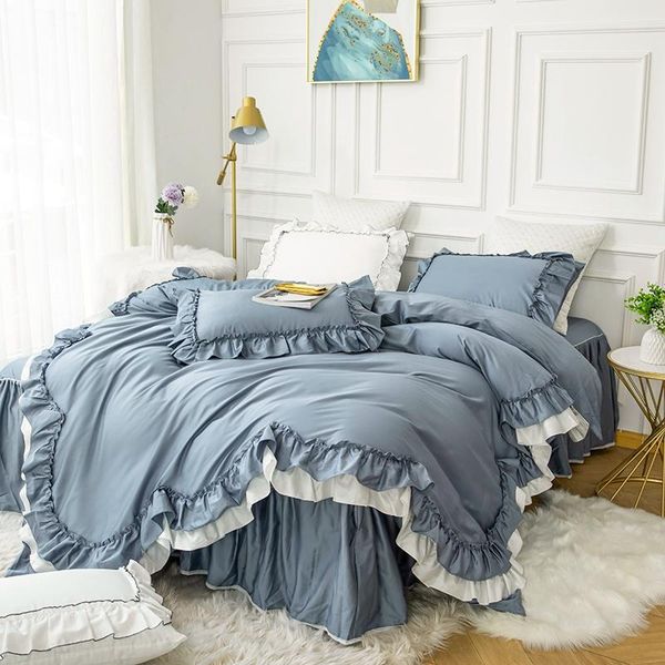 bedding sets korean version of lotus lace blue set duvit cover bed skirt pillowcase 1.5m 1.8m 2m 4 pieces
bedding sets korean version of lotus lace blue set duvit cover bed skirt pillowcase 1.5m 1.8m 2m 4 pieces