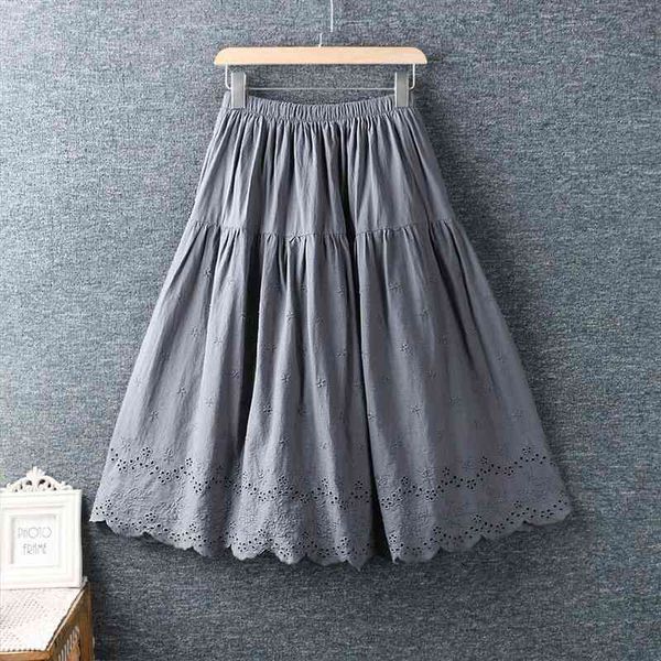 spring summer mori girl fresh womens skirt embroidery cotton and linen loose skirts, Black
spring summer mori girl fresh womens skirt embroidery cotton and linen loose skirts, Black