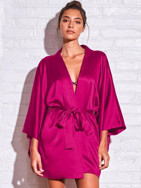 women's sleepwear pink mini dresses lace up bathrobe female hollow out full sleeve woman clothes home wear satin nightwear robes women, Black;red
women's sleepwear pink mini dresses lace up bathrobe female hollow out full sleeve woman clothes home wear satin nightwear robes women, Black;red