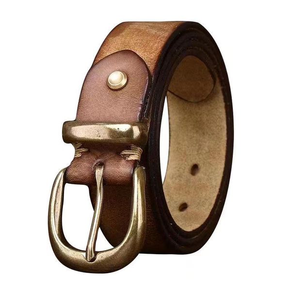 3.3cm wide women's belt leather pin buckle retro old korean multifunctional men's pants general size 2, Black;brown
3.3cm wide women's belt leather pin buckle retro old korean multifunctional men's pants general size 2, Black;brown