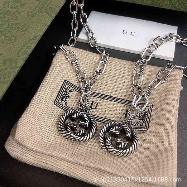 design jewelry gs925 thread twist necklace couple hip hop same letter old dyed black clavicle chain, Silver
design jewelry gs925 thread twist necklace couple hip hop same letter old dyed black clavicle chain, Silver