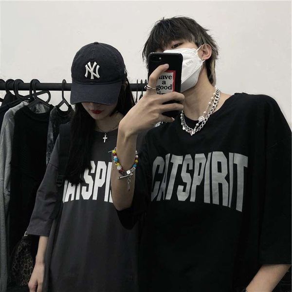 men's t-shirts punk teen t-shirt street hip-hop letter printing emo half-sleeved couple clothes gothic aesthetic casual harajuku street, White;black
men's t-shirts punk teen t-shirt street hip-hop letter printing emo half-sleeved couple clothes gothic aesthetic casual harajuku street, White;black